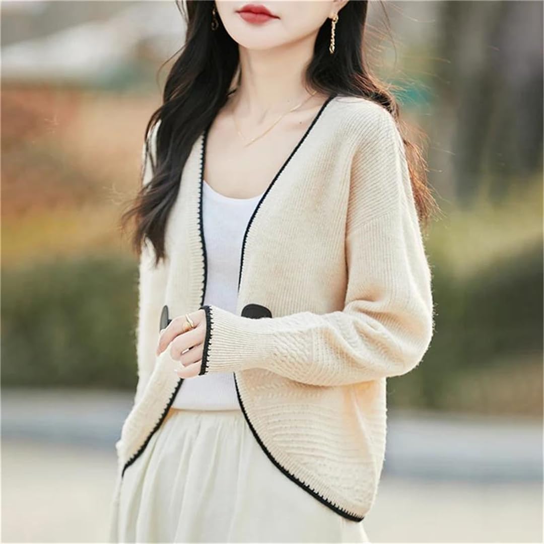 Women's One-Button Knit Cardigan Jacket