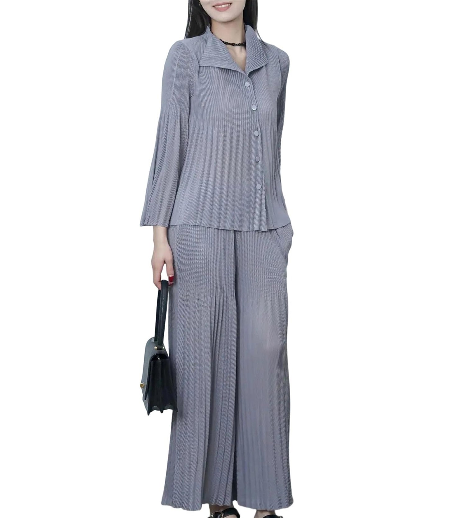 Women's Cardigan & Straight Pants Set