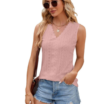 Women's Lace V-Neck Tank Top