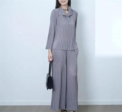 Women's Cardigan & Straight Pants Set