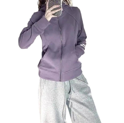 Women's Hooded Zipper Sweatshirt Jacket