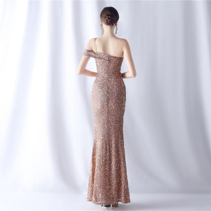 Women's Plus Size Sequined Evening Gown