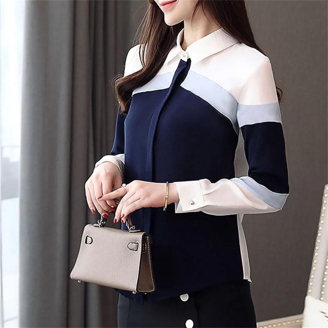 Women's Long Sleeve Polo Neck Blouse