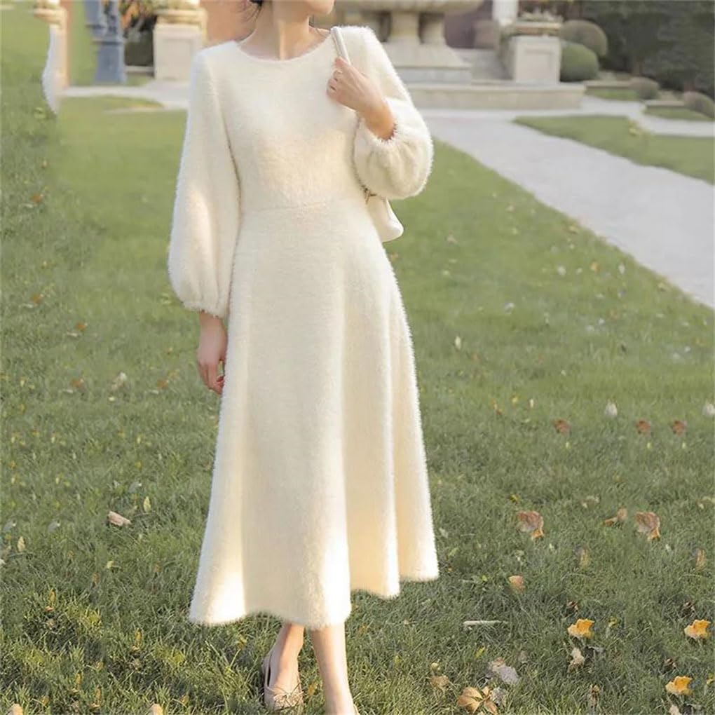 Women's O-Neck A-Line Pullover Dress