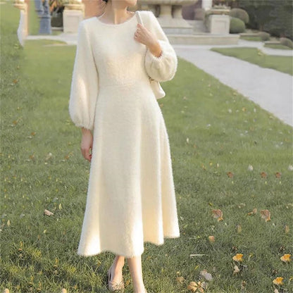 Women's O-Neck A-Line Pullover Dress