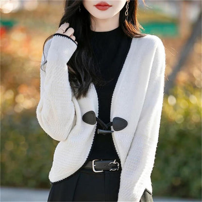 Women's One-Button Knit Cardigan Jacket