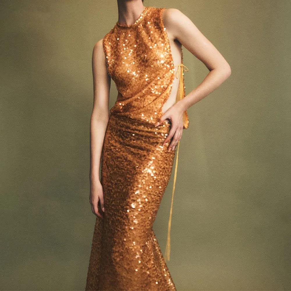 Women's Sleeveless Long Formal Gown