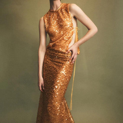 Women's Sleeveless Long Formal Gown