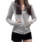Women's Hooded Zipper Sweatshirt Jacket