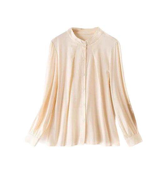 Women's Textured Stand Collar Blouse