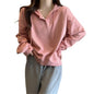 Women's Button Front Hoodie Sweatshirt
