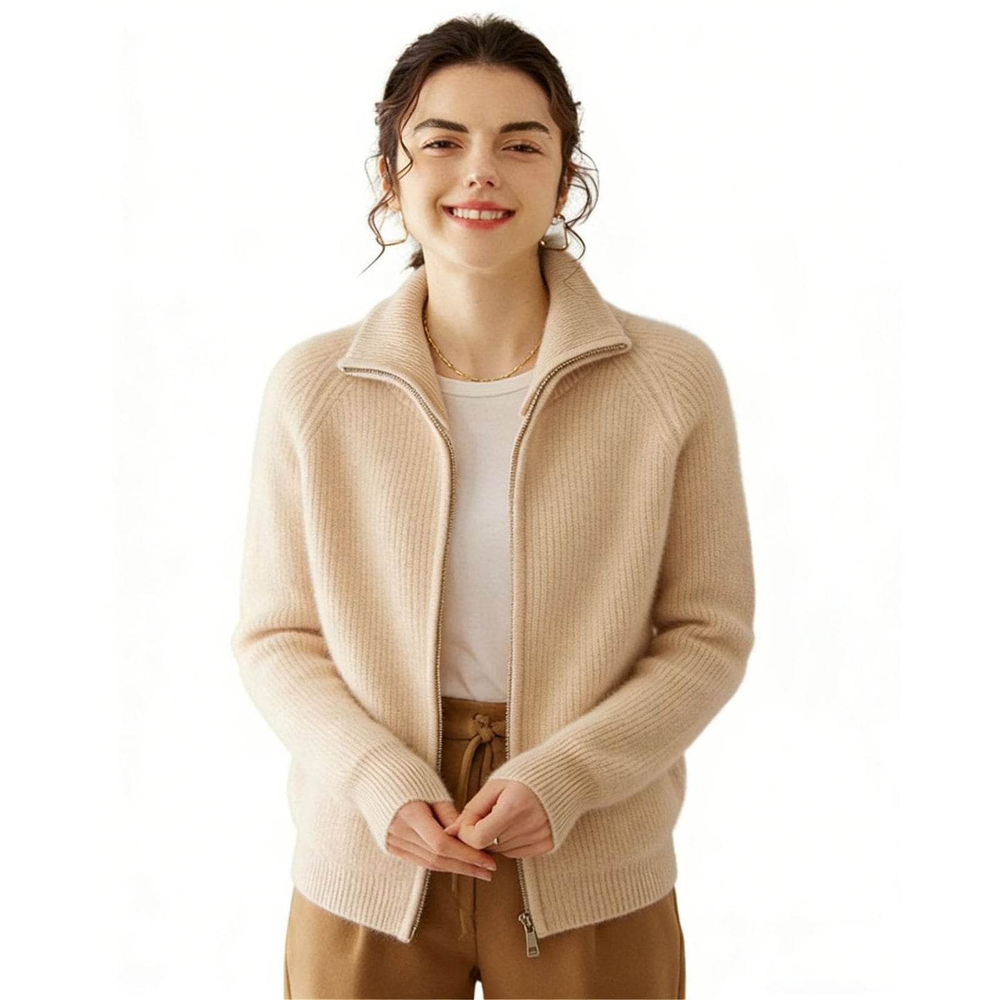 Women's Zip-Up Sweater Cardigan