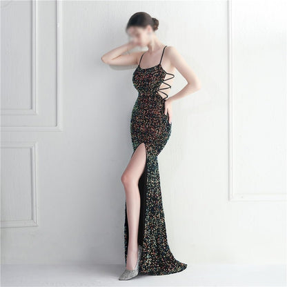 Women's Plus Size Sequined Evening Dress