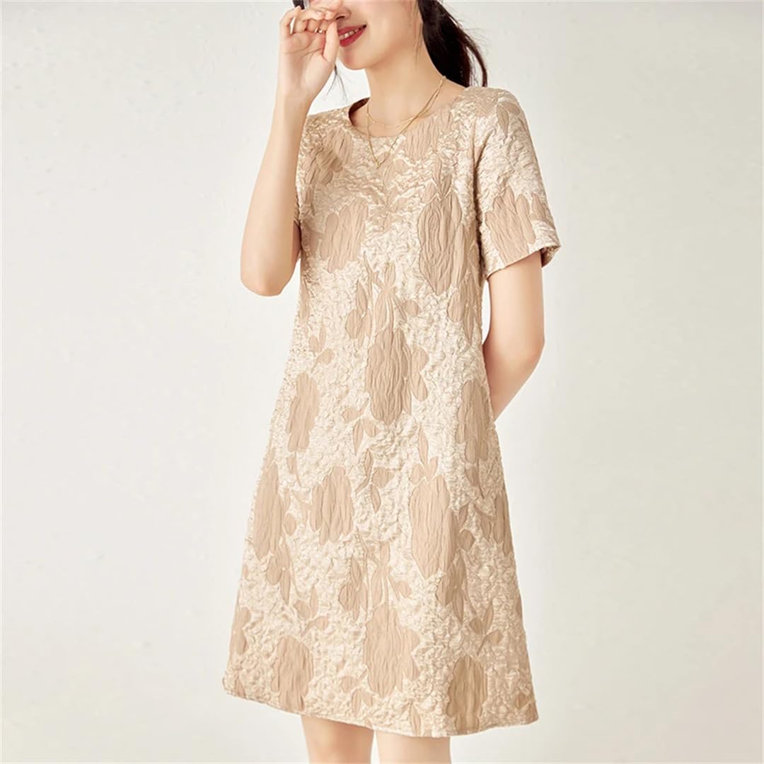Women's Vintage Print Short Sleeve Dress