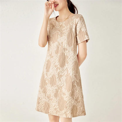 Women's Vintage Print Short Sleeve Dress