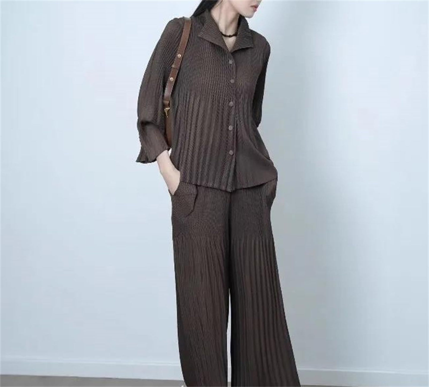 Women's Cardigan & Straight Pants Set