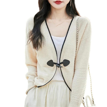 Women's One-Button Knit Cardigan Jacket