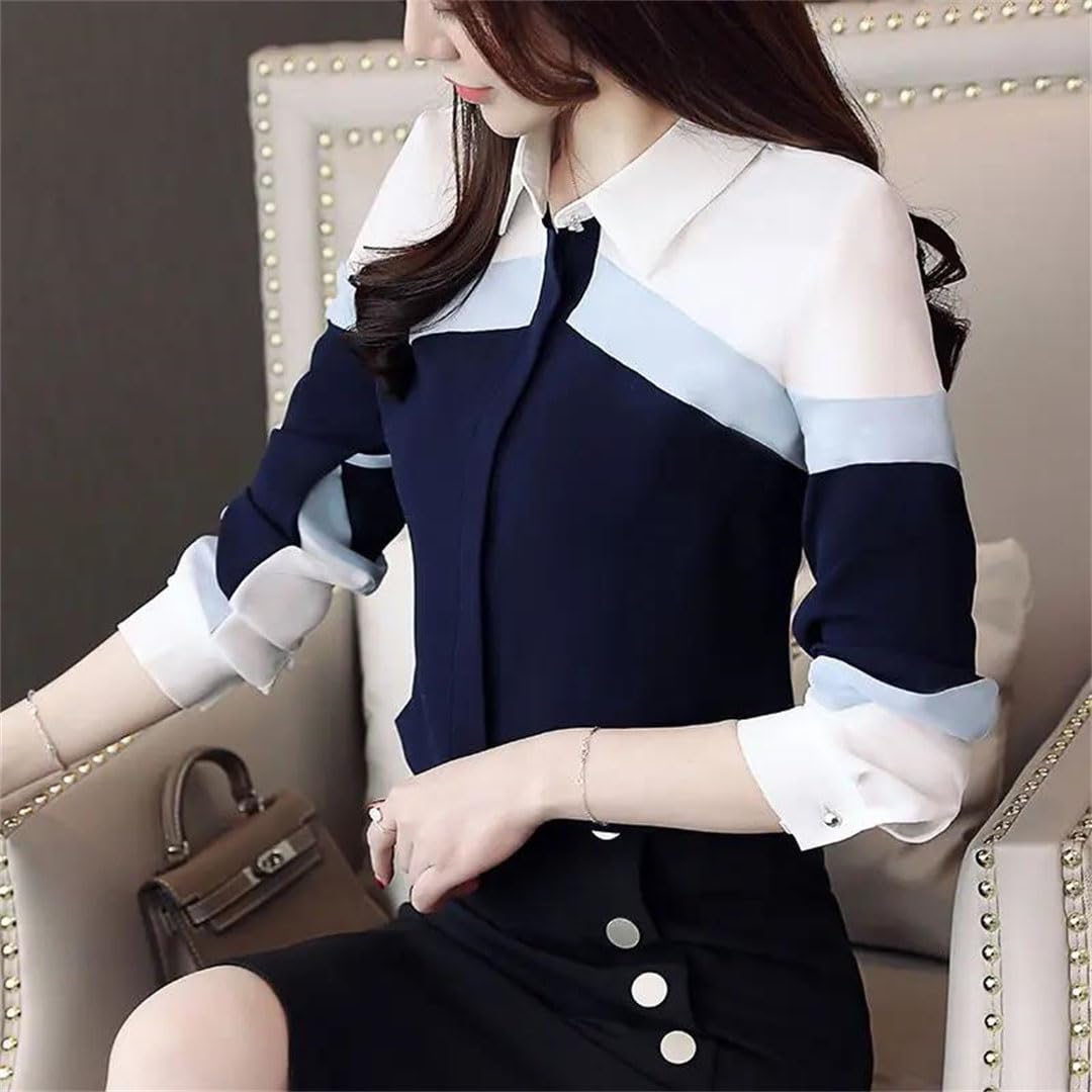 Women's Long Sleeve Polo Neck Blouse