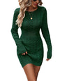 Women's Cable Knit Mini Sweater Dress