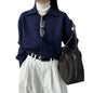 Women's O-Neck Zipper Knit Cardigan