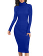 Women's Ribbed Slim Fit Knit Sweater Dress