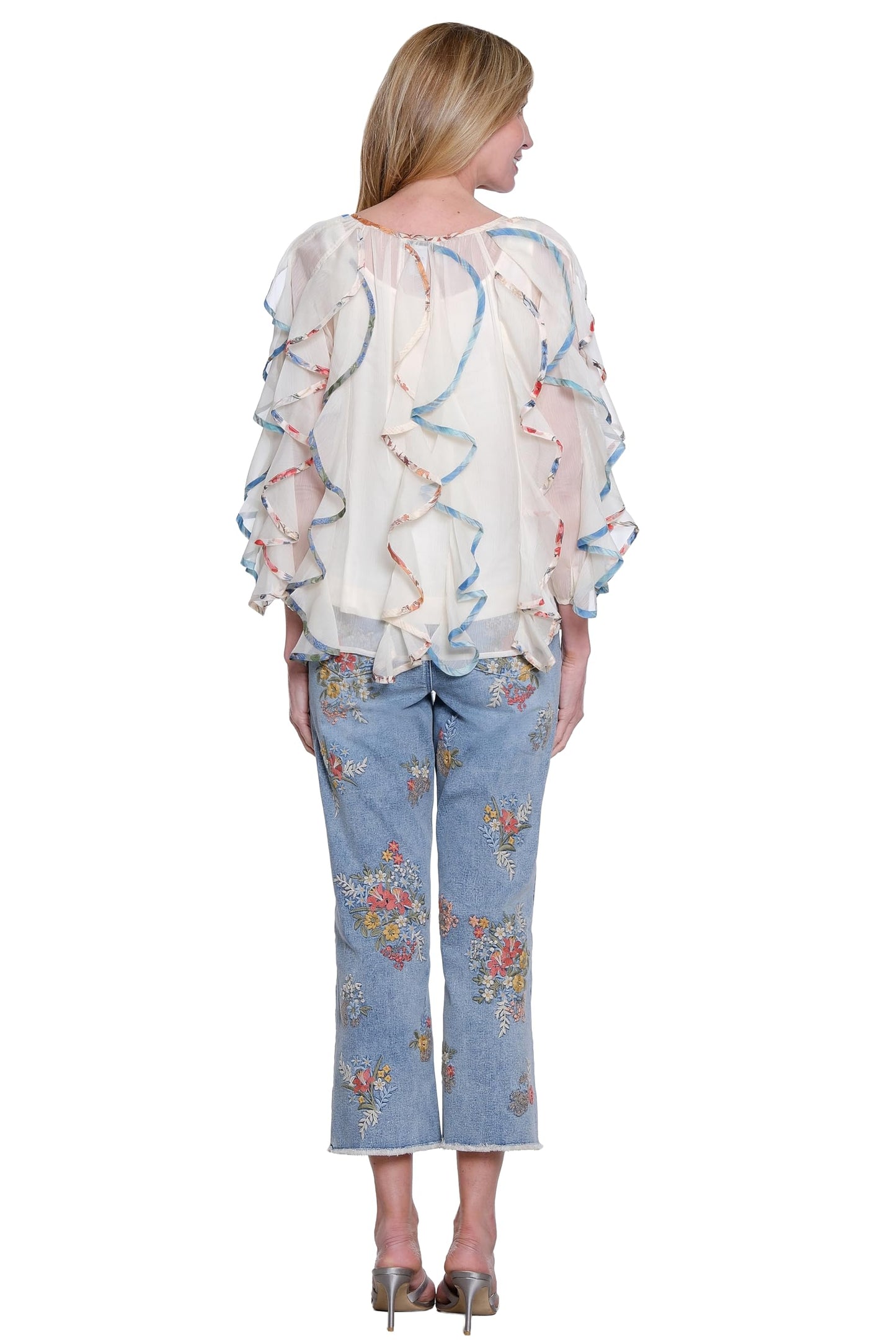 Women's Embroidered Flare Leg Jeans