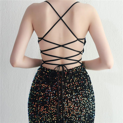 Women's Plus Size Sequined Evening Dress
