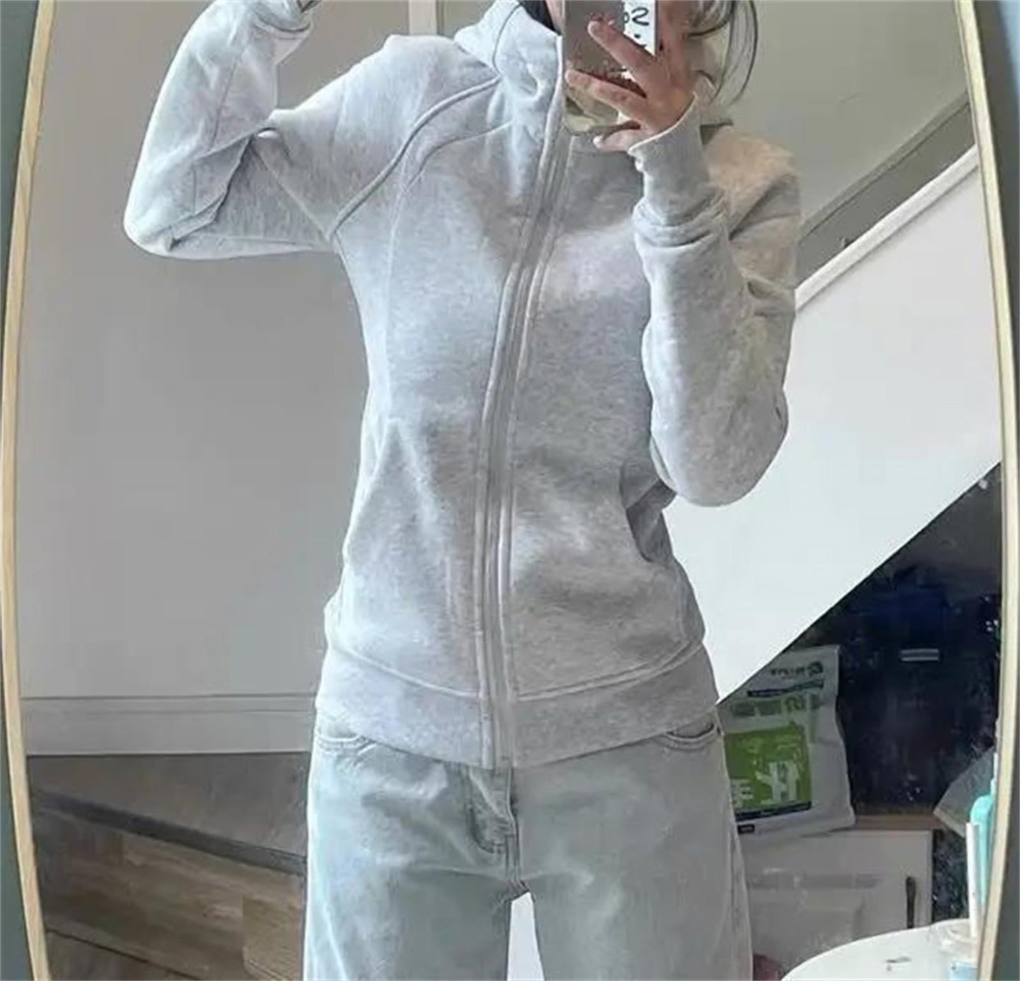 Women's Hooded Zipper Sweatshirt Jacket
