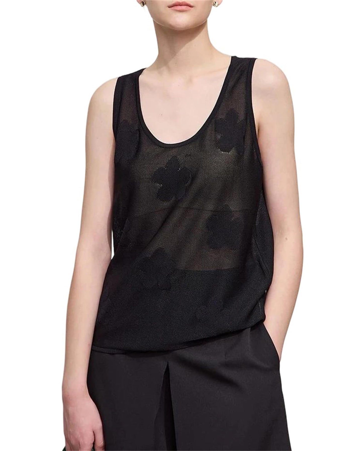 Women's U-Neck Knit Camisole Top