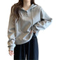Women's Button Front Hoodie Sweatshirt