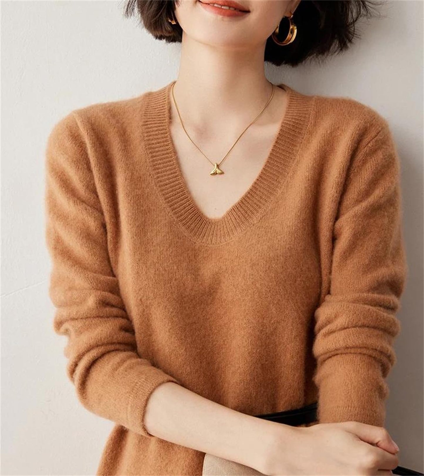 Women's O-Neck Knit Sweater Dress