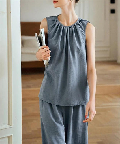 Women's Sleeveless Tank Top & High Waist Pants Set
