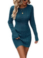 Women's Cable Knit Mini Sweater Dress