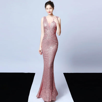 Women's Plus Size Sequined Evening Gown
