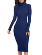 Women's Ribbed Slim Fit Knit Sweater Dress