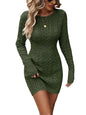 Women's Cable Knit Mini Sweater Dress