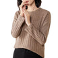 Women's Cashmere O-Neck Striped Sweater