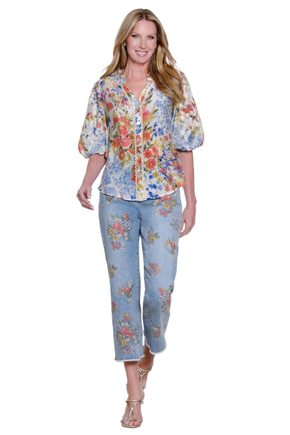 Women's Embroidered Flare Leg Jeans