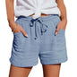 Women's Cotton Linen Drawstring Shorts