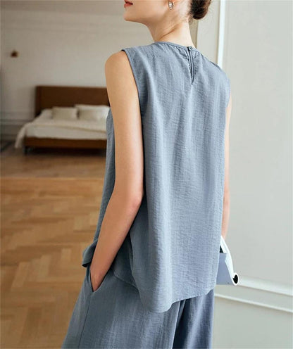 Women's Sleeveless Tank Top & High Waist Pants Set