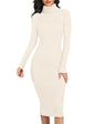 Women's Ribbed Slim Fit Knit Sweater Dress