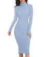 Women's Ribbed Slim Fit Knit Sweater Dress