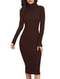 Women's Ribbed Slim Fit Knit Sweater Dress