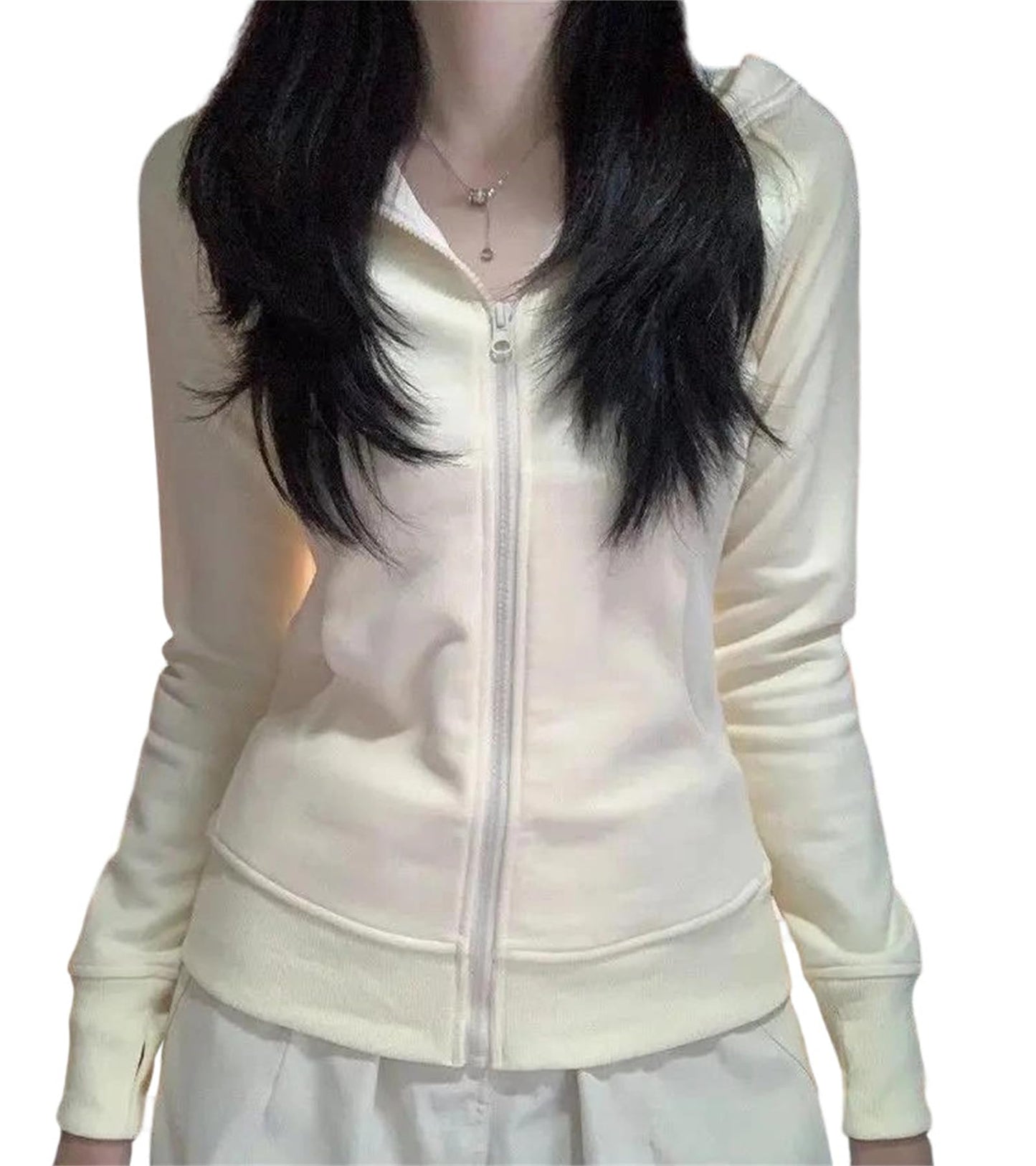 Women's Hooded Zipper Sweatshirt Jacket