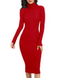 Women's Ribbed Slim Fit Knit Sweater Dress