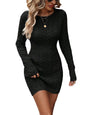 Women's Cable Knit Mini Sweater Dress