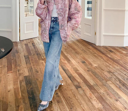Women's High Waist Straight Leg Jeans