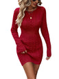 Women's Cable Knit Mini Sweater Dress