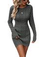 Women's Cable Knit Mini Sweater Dress