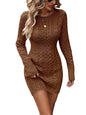 Women's Cable Knit Mini Sweater Dress